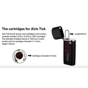 Airis Tick Flip-Top Oil Tank Cartridge Vaporizer Battery (650mAh)