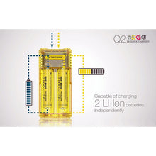 Load image into Gallery viewer, Nitecore Q2 Charger 2-Bay Li-ion/IMR Quick Battery Charger
