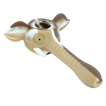 Load image into Gallery viewer, Elephant Silicone Pipes Uniquely Shaped Animal Design w/ Glass Bowl 4.6 inch
