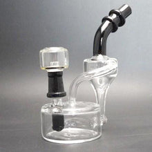 Load image into Gallery viewer, Glass Bubbler Oil Rig Water Vapor Recycler w/ Quartz Nail
