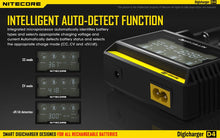Load image into Gallery viewer, Nitecore D4 Universal Battery Charger Intellicharger 4-Bay LCD Display
