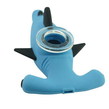 Load image into Gallery viewer, Silicone Shark Pipe with Removable Glass Bowl
