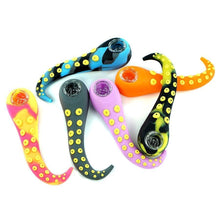 Load image into Gallery viewer, Squid Design Silicone Hand Pipe w/ Glass Bowl
