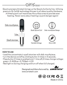 Airis Quaser Wax Vaporizer Pen Starter Kit w/ Qcell Coil