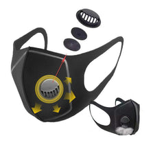 Load image into Gallery viewer, Face Mask PM2.5 Rated for Mouth, Nose w/ Breathing Valve
