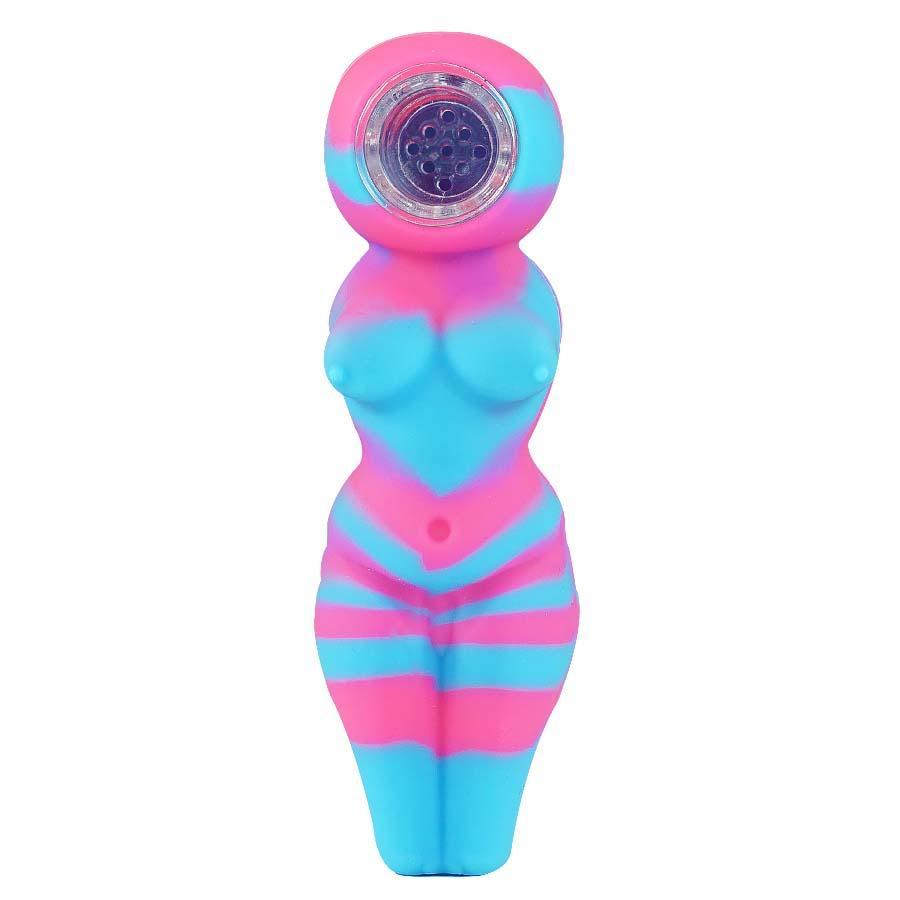 Naked Lady Silicone Pipe Nude Woman Figure Body and Glass Bowl –  vapes774.com