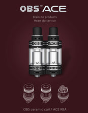 Load image into Gallery viewer, OBS ACE Tank Atomizer (ceramic coil, side-filling)
