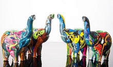 Load image into Gallery viewer, Pop Art Printed Elephant Silicone Water Pipe w/ Glass Bowl - 4.9&quot; inch
