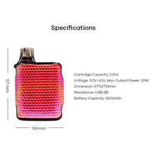 Load image into Gallery viewer, XOMO Mimi Mod 2018 AIO Box Mod Vape Starter Kit (1100mAh)
